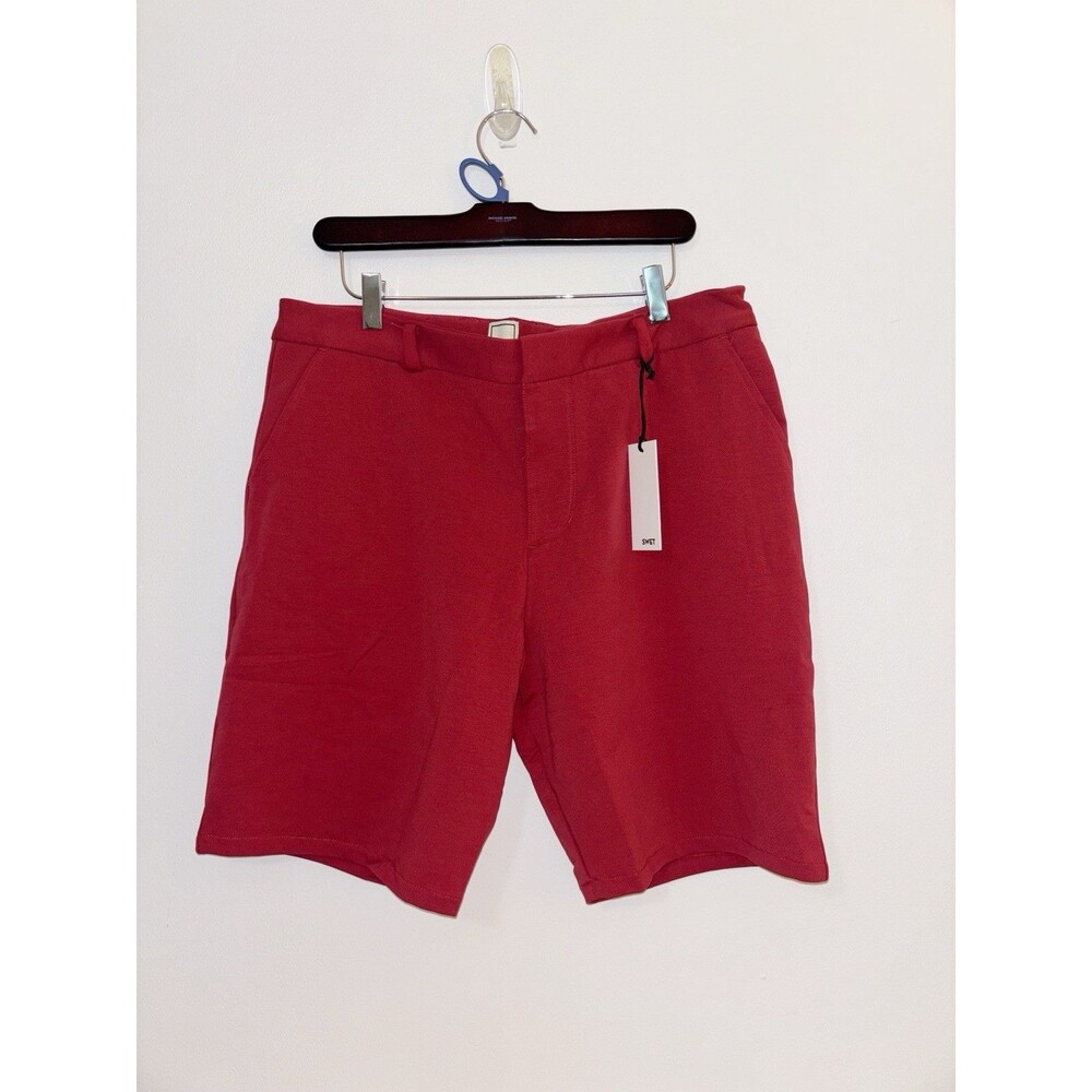 Men's Swet Tailor Everyday Chino Shorts Size 34 Red Wine Pockets Stretch $89 NWT